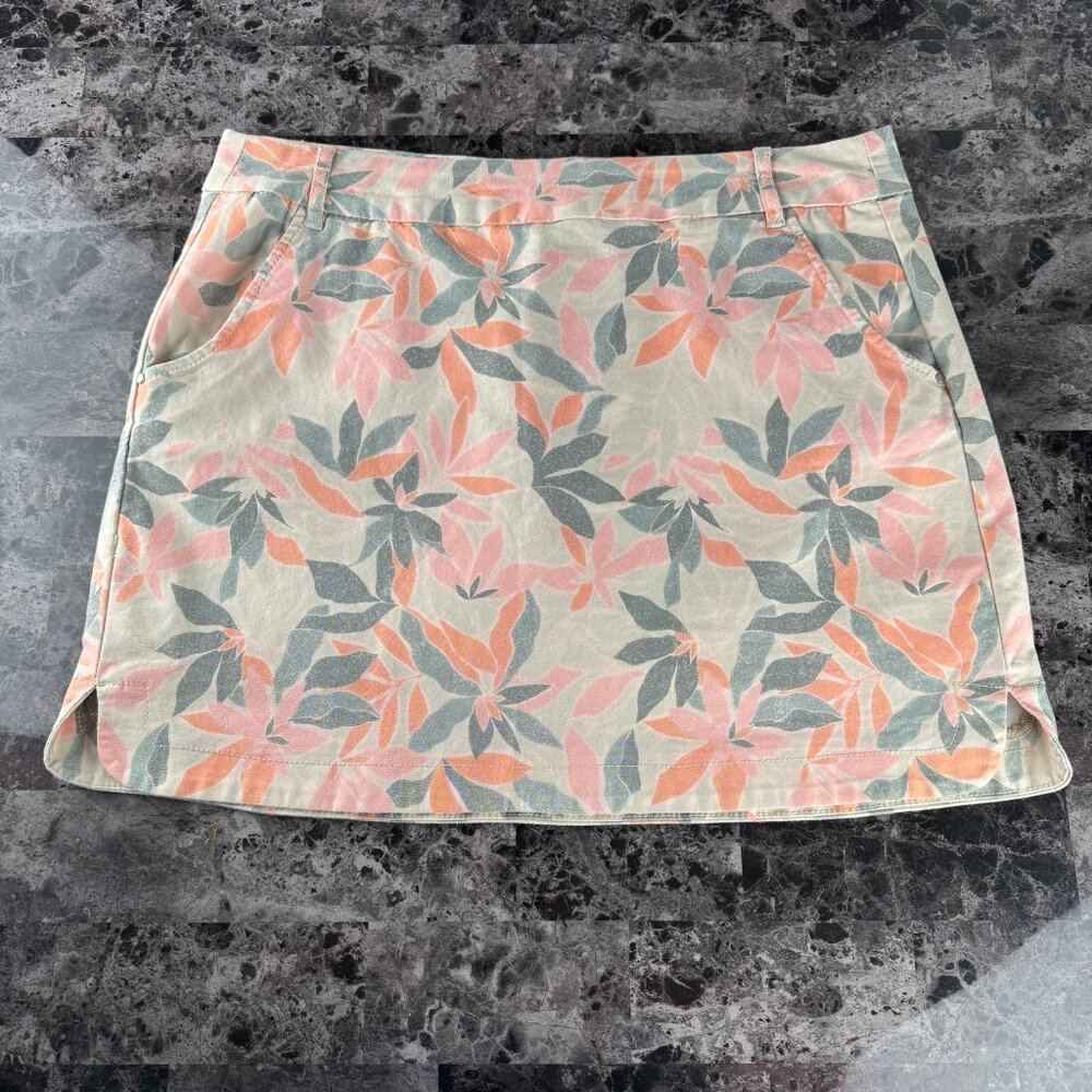 Women's Tribal Mini Skort Bay Leaf Summer/Spring Floral Feminine Size 14